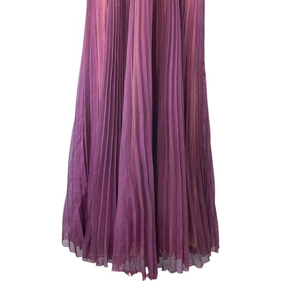 Tadashi Shoji Reeve Strapless Lace Bodice Gown Burgundy Nude Size 4 - Picture 4 of 8